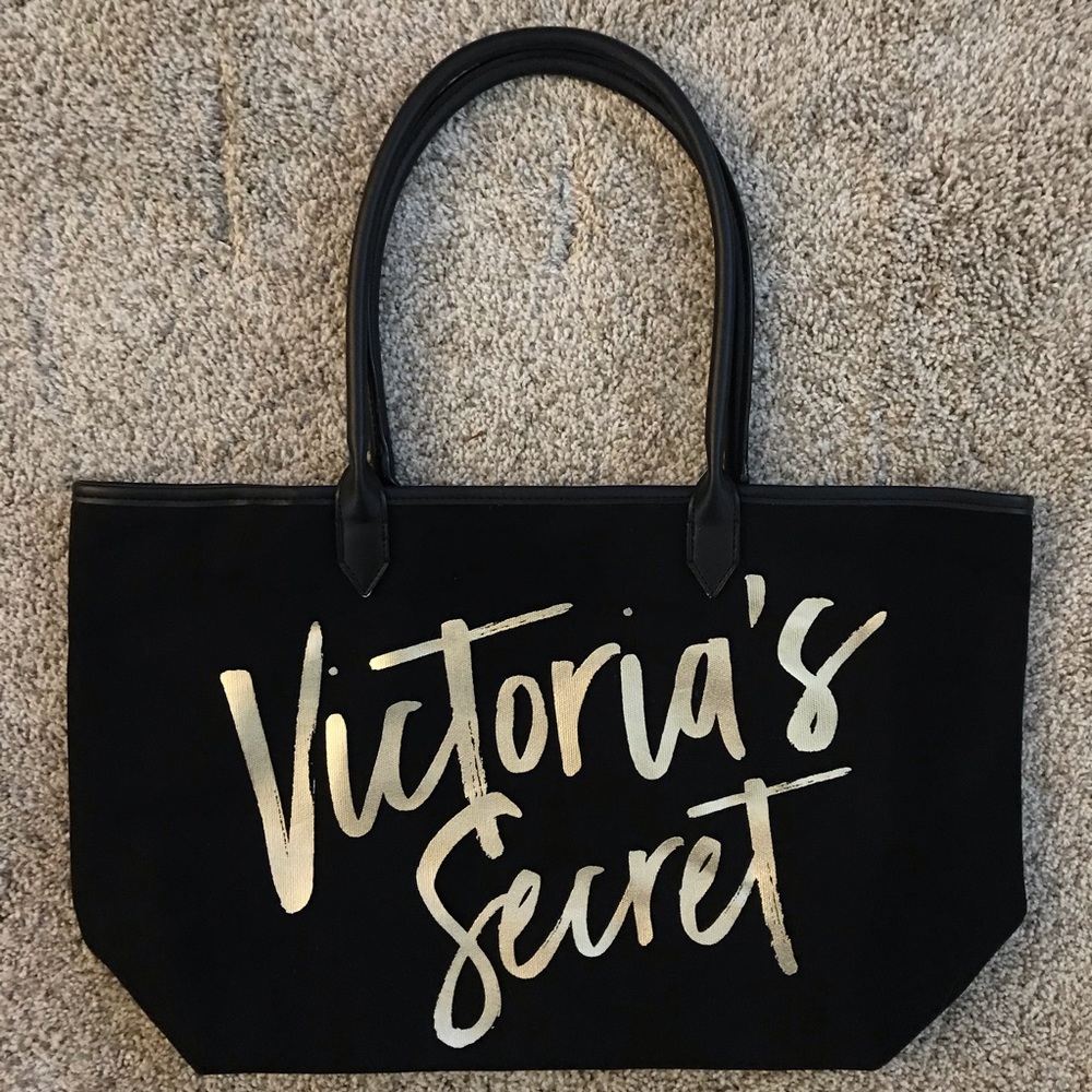 NWOT Victoria’s Secret Black Tote Bag!
